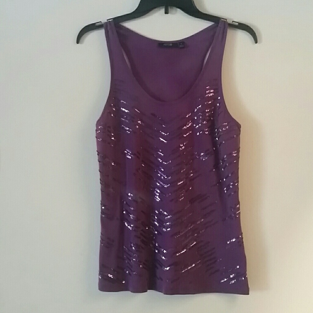 Racerback purple sequin top